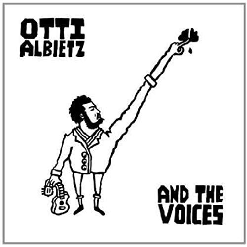 Black and white CD cover featuring a sketched man with a ukulele.