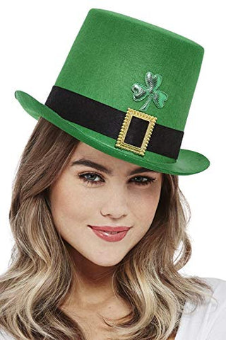 Smiffys 51118 Paddy's Day Top Hat, Unisex Adult, Green, One Size