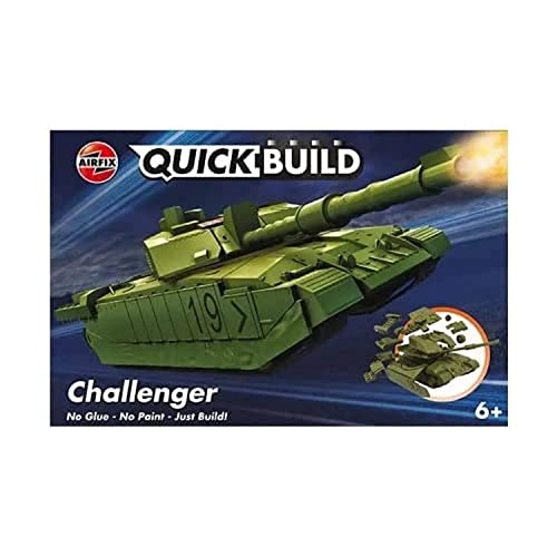 Airfix J6022 Quick Build Challenger Tank Model Railway Toy, Green