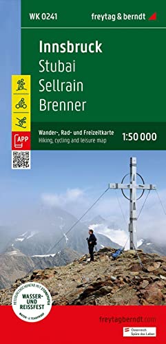 Innsbruck - Stubai, Sellrain, Brenner : Hiking, Cycling And Leisure Map