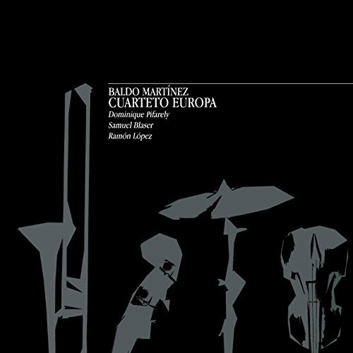 CD cover: Abstract gray illustrations of string instruments on black background.