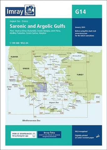 Imray Chart G14: Saronic and Argolic Gulfs (G Charts)