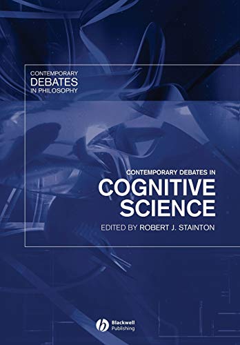 Book cover for Contemporary Debates in Cognitive Science with abstract blue background graphics.