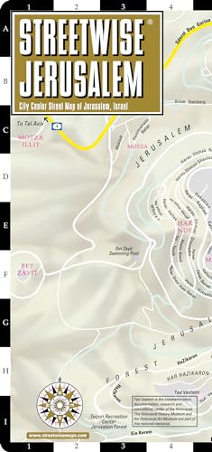 Streetwise Jerusalem Map - Laminated City Center Street Map of Jerusalem, Israel : City Plans