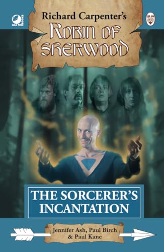 Book cover: "Robin of Sherwood - The Sorcerer's Incantation" with a wizard.