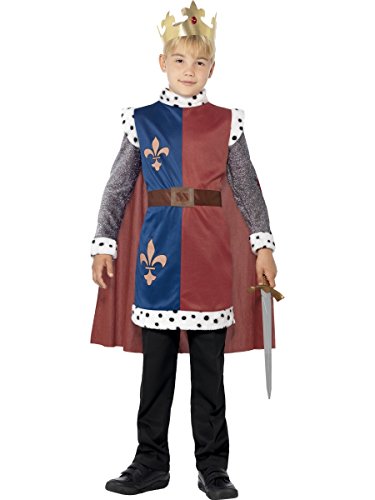 Smiffys King Arthur Medieval Costume, Red, L - 10-12 years
