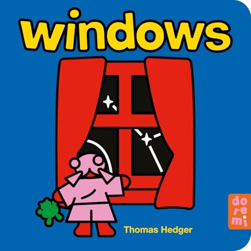Book cover with red window illustration and a figure below.