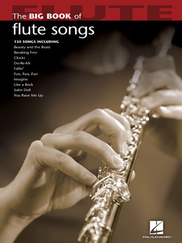 Sheet music book cover featuring hands holding a silver flute.