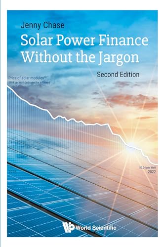 Book cover: "Solar Power Finance Without The Jargon," second edition, with solar panels.