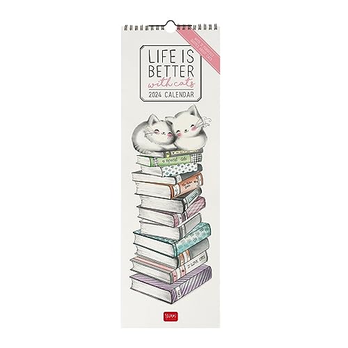Legami - Wall Calendar 2024, 12 Months and Annual Planner 2025, Space for Notes and Notes, Number of the Week, Zodiac Signs and International Holidays, Single Cellophaning, 16x49cm