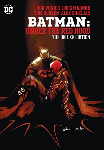 Dark knight illustration on cover with red hooded figure, likely Jason Todd, in foreground.