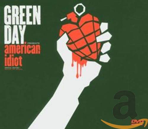 Green Day’s “American Idiot” album cover: a hand holding a cracked, bleeding heart.