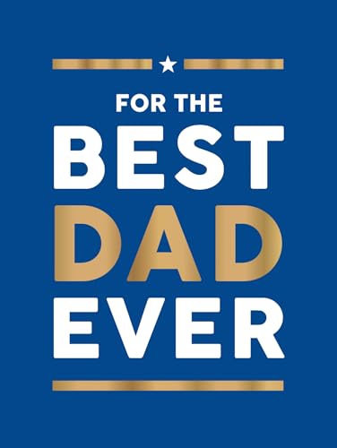 Blue card with white and gold text reading “Best Dad Ever.”