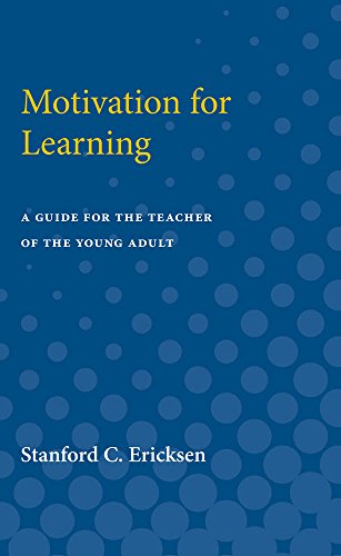Blue book cover with white text: "Motivation for Learning" by Stanford C. Ericksen.