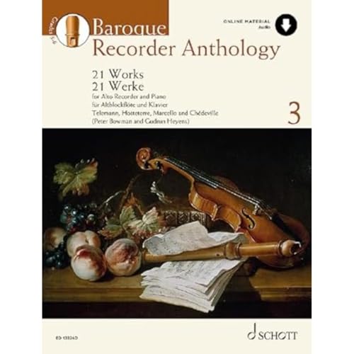 Baroque Recorder Anthology : 21 Works for Treble Recorder with Piano 3