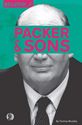 Book cover for "Packer and Sons" with a portrait and pink text.