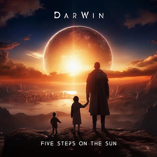 CD cover: man and child silhouetted against a giant, bright sun.