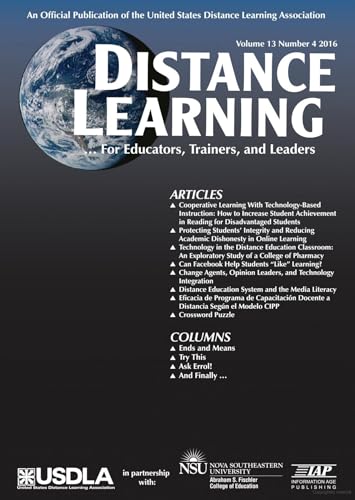 Distance Learning Vol 13 Issue 4