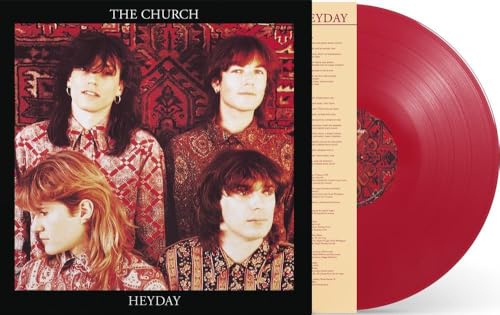 The Church’s “Heyday” red vinyl record with band portrait cover.