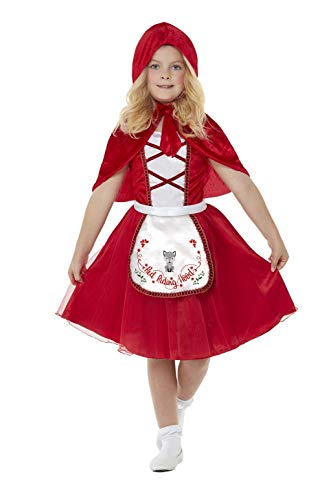 Smiffys 71004M Red Little Wolf Costume, Girls, M-Age 7-9 years