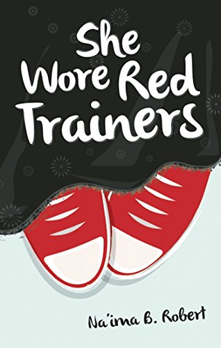 Book cover with red trainers, likely a woman's feet or shoes, Islamic theme.