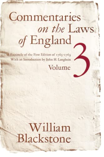 Commentaries on the Laws of England: v. 3