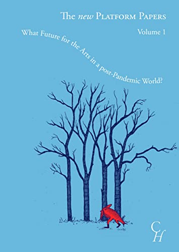 Book cover with blue trees and a red figure, titled “The New Platform Papers.”