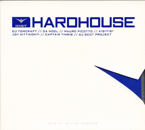 CD cover for “Id&t Hardhouse” with blue text and geometric shapes.