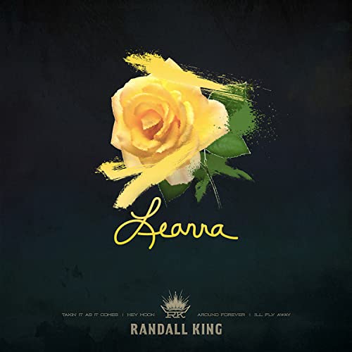 CD cover with a yellow rose and cursive text "Leanna" by Randall King.