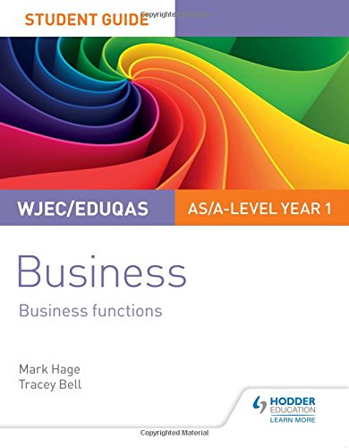 WJEC/Eduqas AS/A-level Year 1 Business Student Guide 2: Business Functions