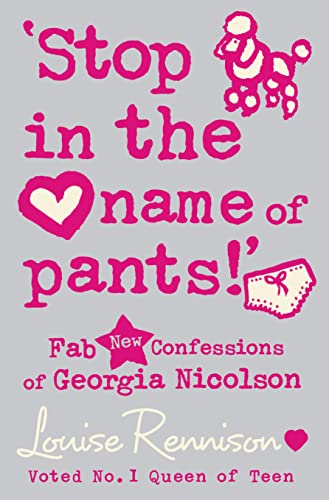 Book cover: pink text, heart, underwear, and author Louise Rennison.