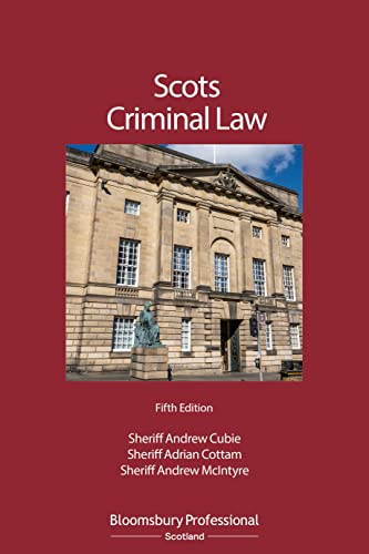 Book cover: “Scots Criminal Law” fifth edition with courthouse image.