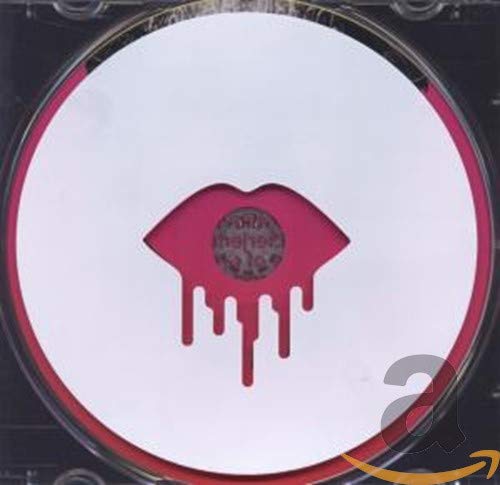 CD cover with dripping pink lips and an eye in the mouth.