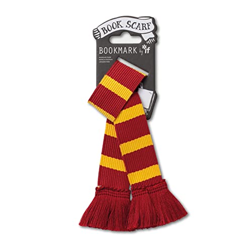 Book Scarf Bookmark - Burgundy & Yellow