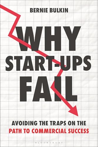 Book cover with bold red text reading "WHY START-UPS FAIL" and author name.