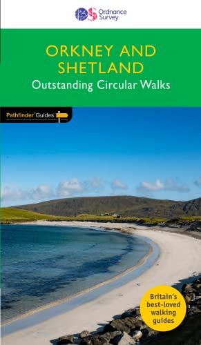 Orkney and Shetland walking guide book with map and Scottish landscape on cover.