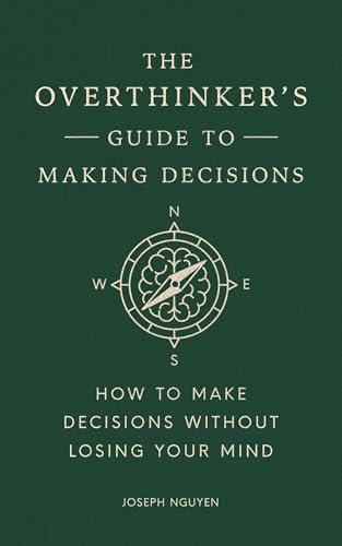 Dark green book cover with beige text and compass with a brain inside.