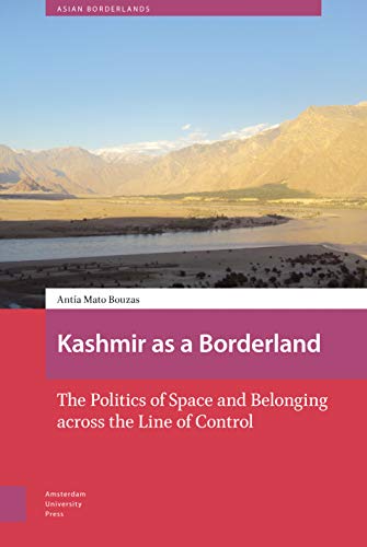 Book cover depicting mountains and a river, titled “Kashmir as a Borderland.”