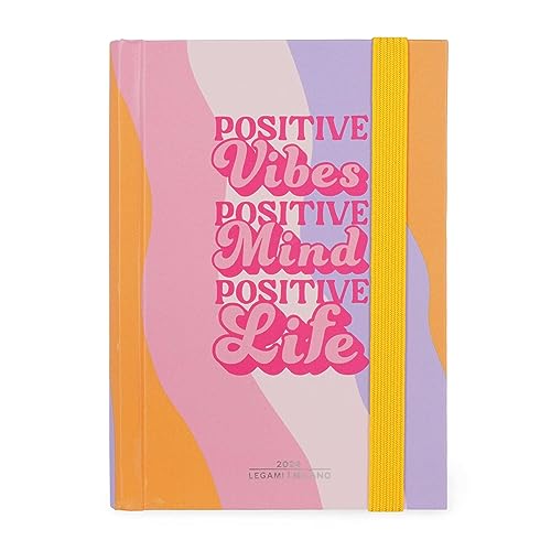 Legami - Small 12 Month Photo Diary from January 2024 to December 2024, Elastic Closure, Monthly Planner January 2025, Final Pocket, Address Book, 9.5x13.5 cm, Waves Theme