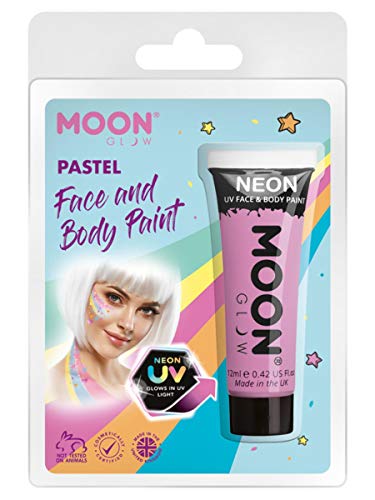 Smiffys Moon Glow Pastel Neon UV Face Paint, Lilac