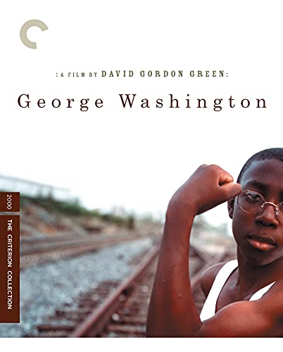 George Washington" Blu-ray cover featuring a young Black man by train tracks.