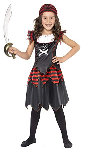 Smiffys Pirate Skull & Crossbones Girl Costume, L - Age 10-12 years