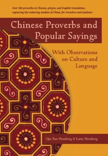 Book cover: "Chinese Proverbs and Popular Sayings" with red geometric design.