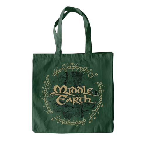 LORD OF THE RINGS - MIDDLE EARTH (UNISEX DARK GREEN TOTE BAG) ONE SIZE
