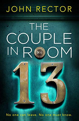 Book cover: "The Couple in Room 13" with large gold numbers and a keyhole.