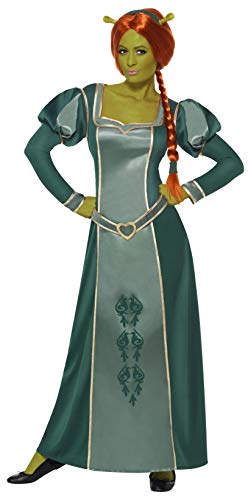 Smiffys Women's Shrek Fiona Costume, Dress, Headband & Ears, Shrek, Colour: Green, Size: L, 39452