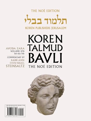 Koren Talmud Bavli V27d: Avoda Zara, Daf 62a Through Daf 76b, Noe Color Pb, H/E