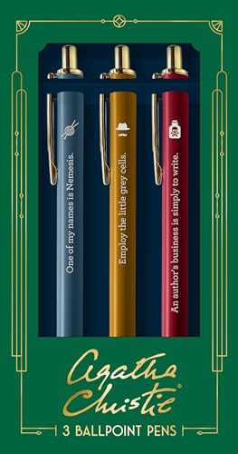 Agatha Christie Pen Set : 3 Ballpoint Pens