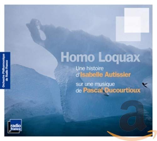 CD cover: blue abstract image with white text "Homo Loquax" and bird silhouette.