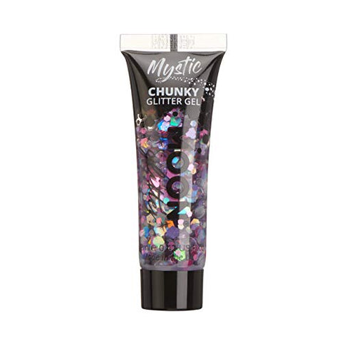 Mystic Chunky Face & Body Glitter Gel by Moon Glitter - Fairytale - Cosmetic Festival Glitter Face Paint for Face, Body, Hair, Nails - 12ml